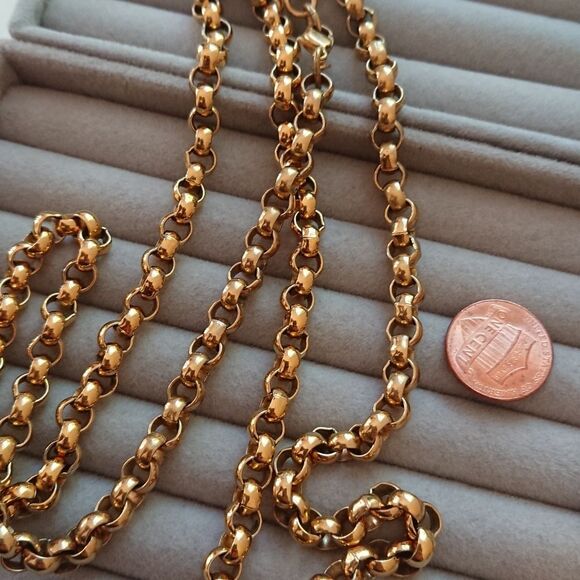 Monet Long Rolo Chain Necklace 36" - Picture 7 of 12